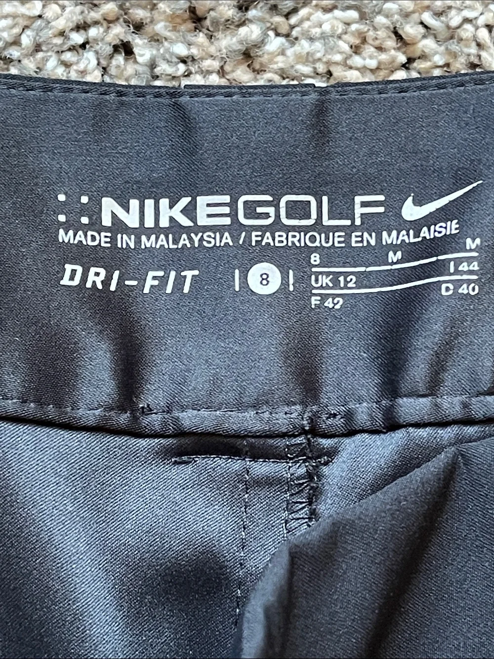 Nike Golf Dri-FIT Black Performance Skort  Size 8 Medium Athletic Golf Tennis